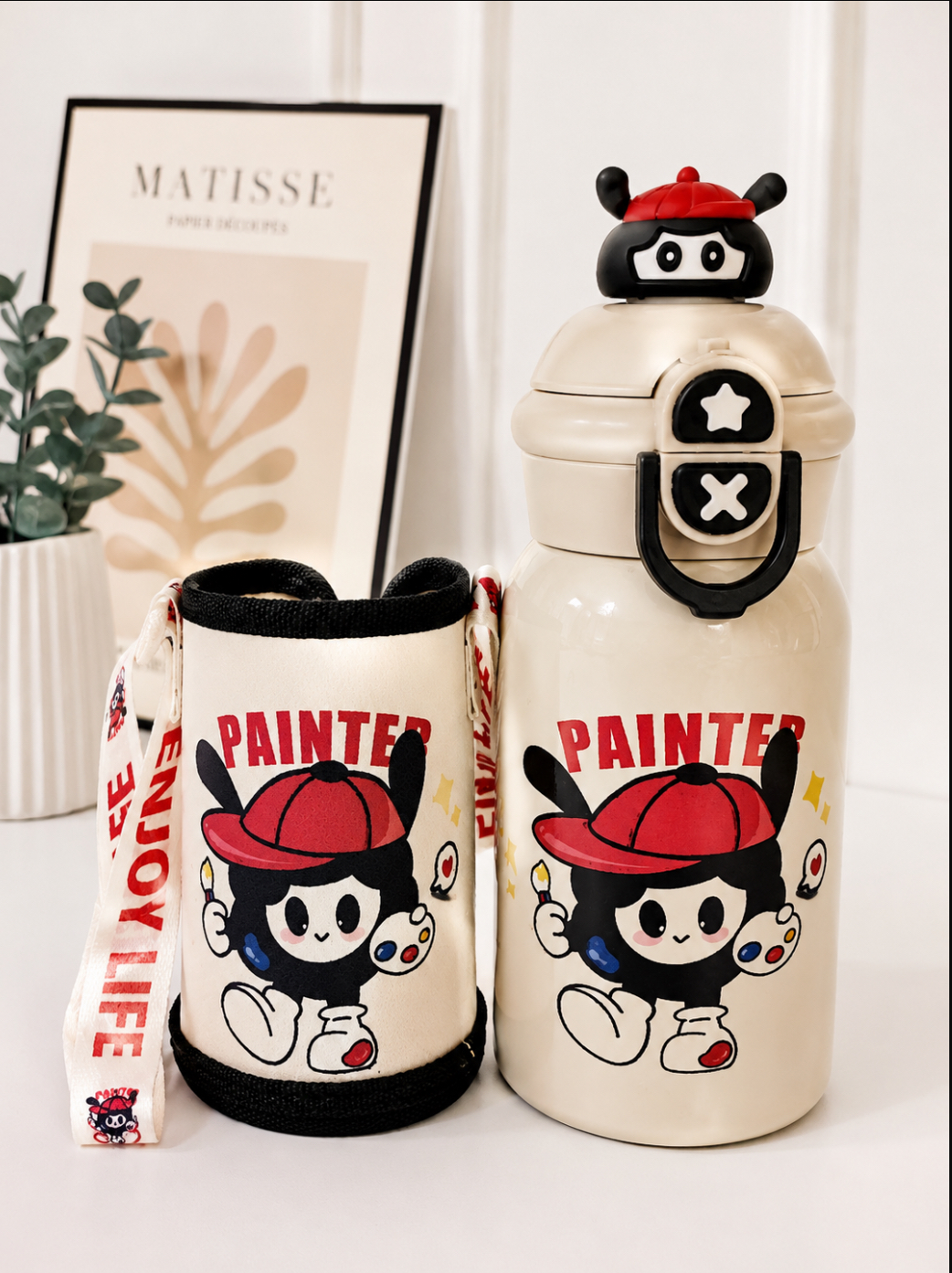 Botella de agua con funda 500ml