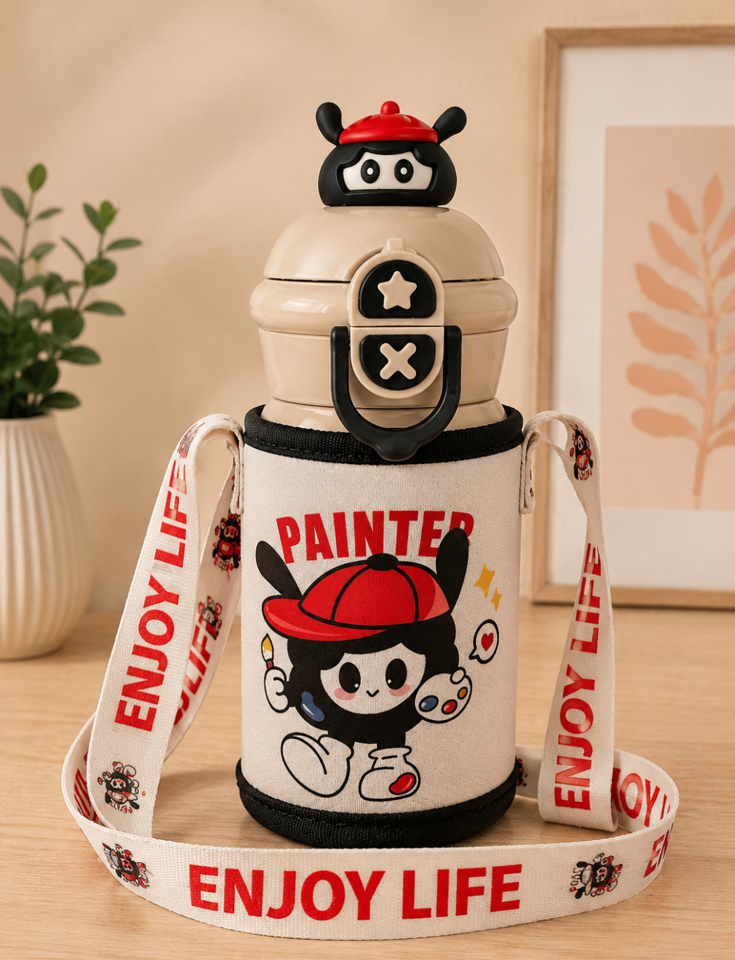 Botella de agua con funda 500ml
