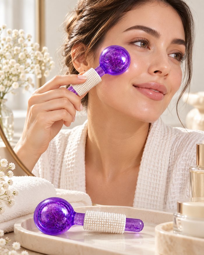Rodillos Faciales de Hielo Ice Globes x2 – Masajeador Frío
