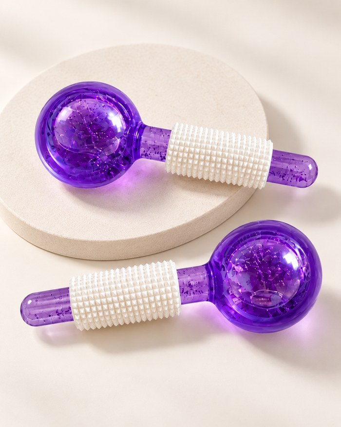 Rodillos Faciales de Hielo Ice Globes x2 – Masajeador Frío