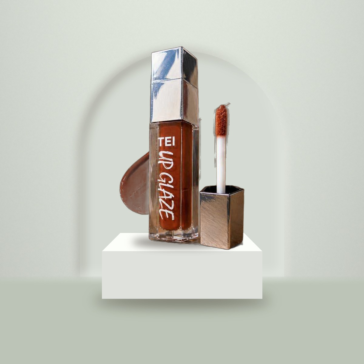 Labial Líquido Gloss Tei Up Glaze Tono Nude Marrón