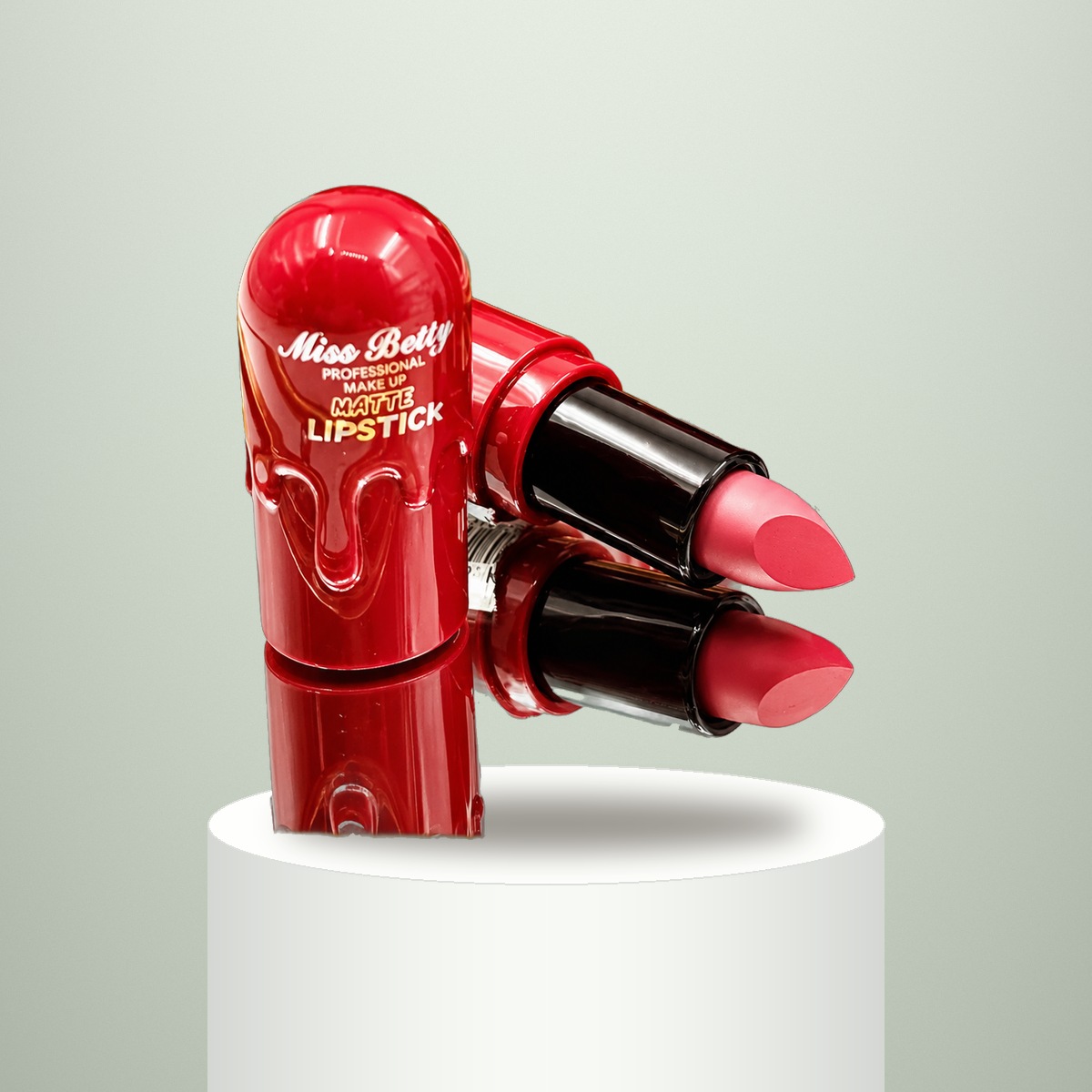 Labial Matte Miss Betty Rojo Professional Lipstick