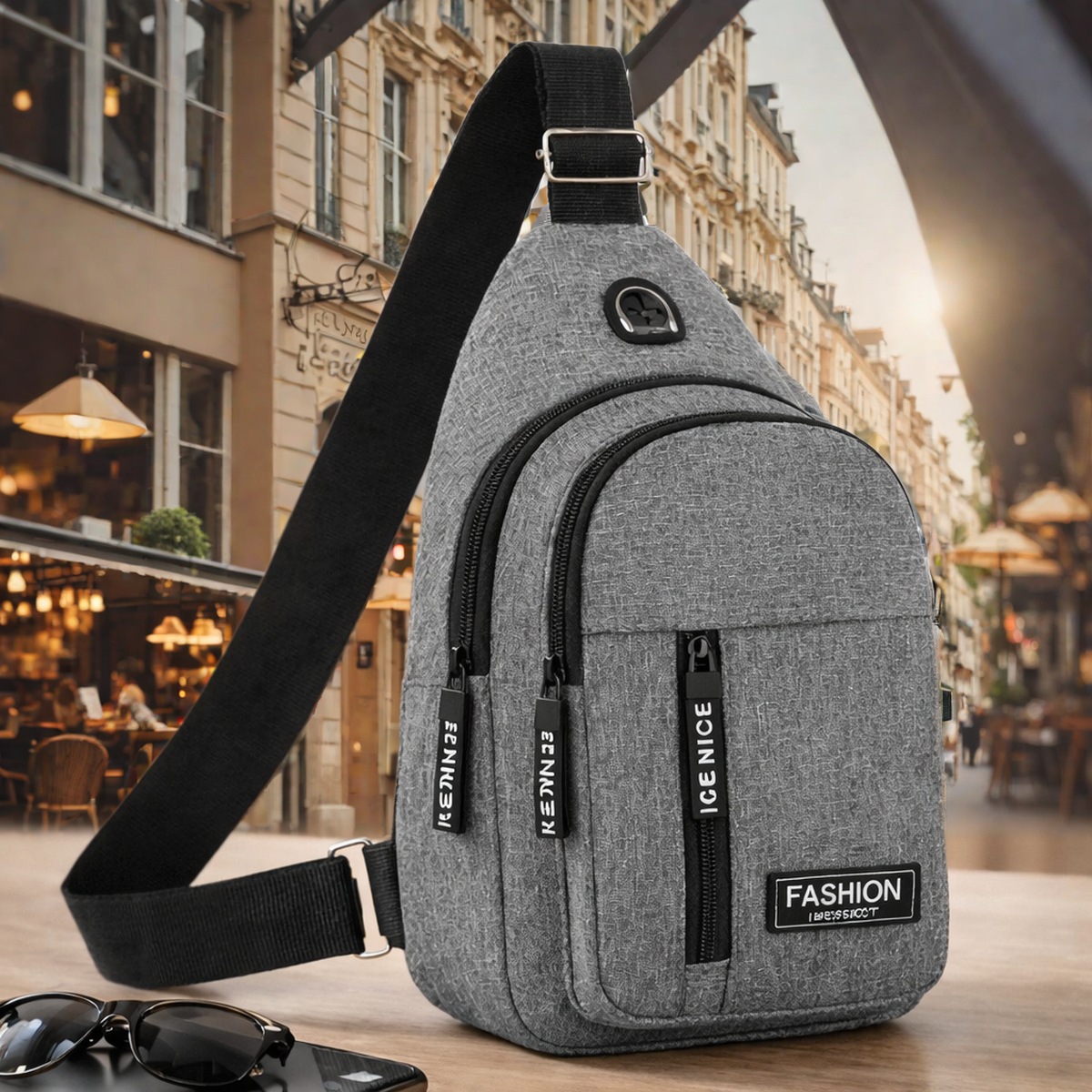 Morral unisex con cierre