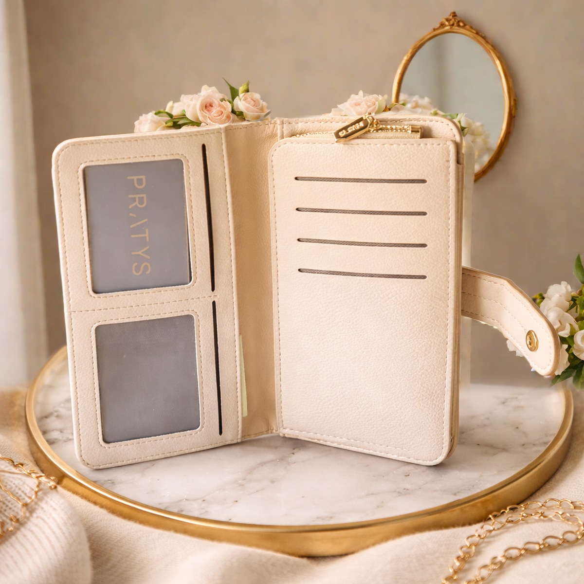 billetera pratys elegante mujer