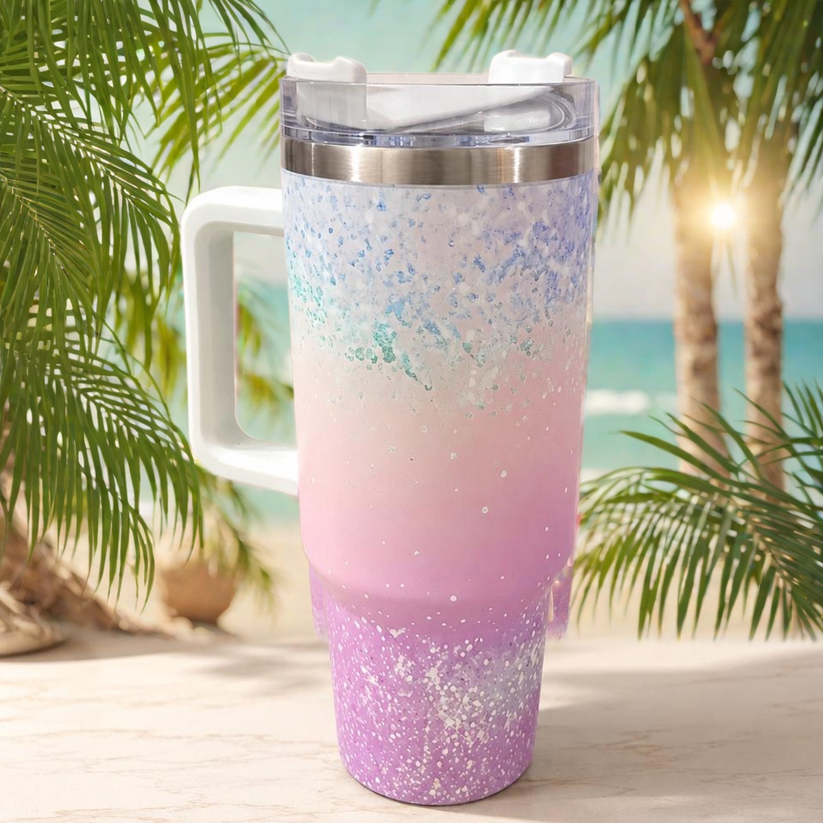 Vaso Térmico de Acero Inoxidable 1200 ml con Bombilla y Manija