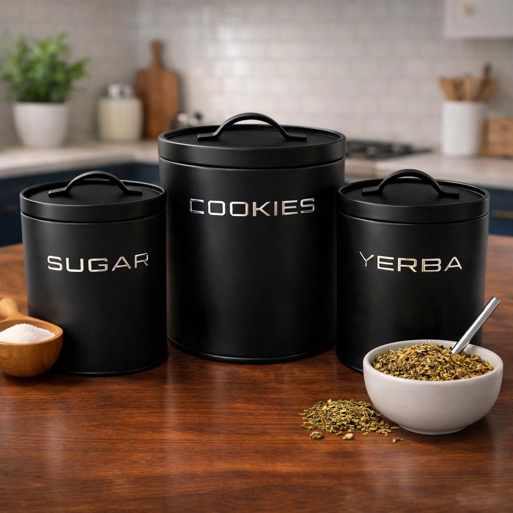 Set de contenedores de cocina -Diseño minimalista premium