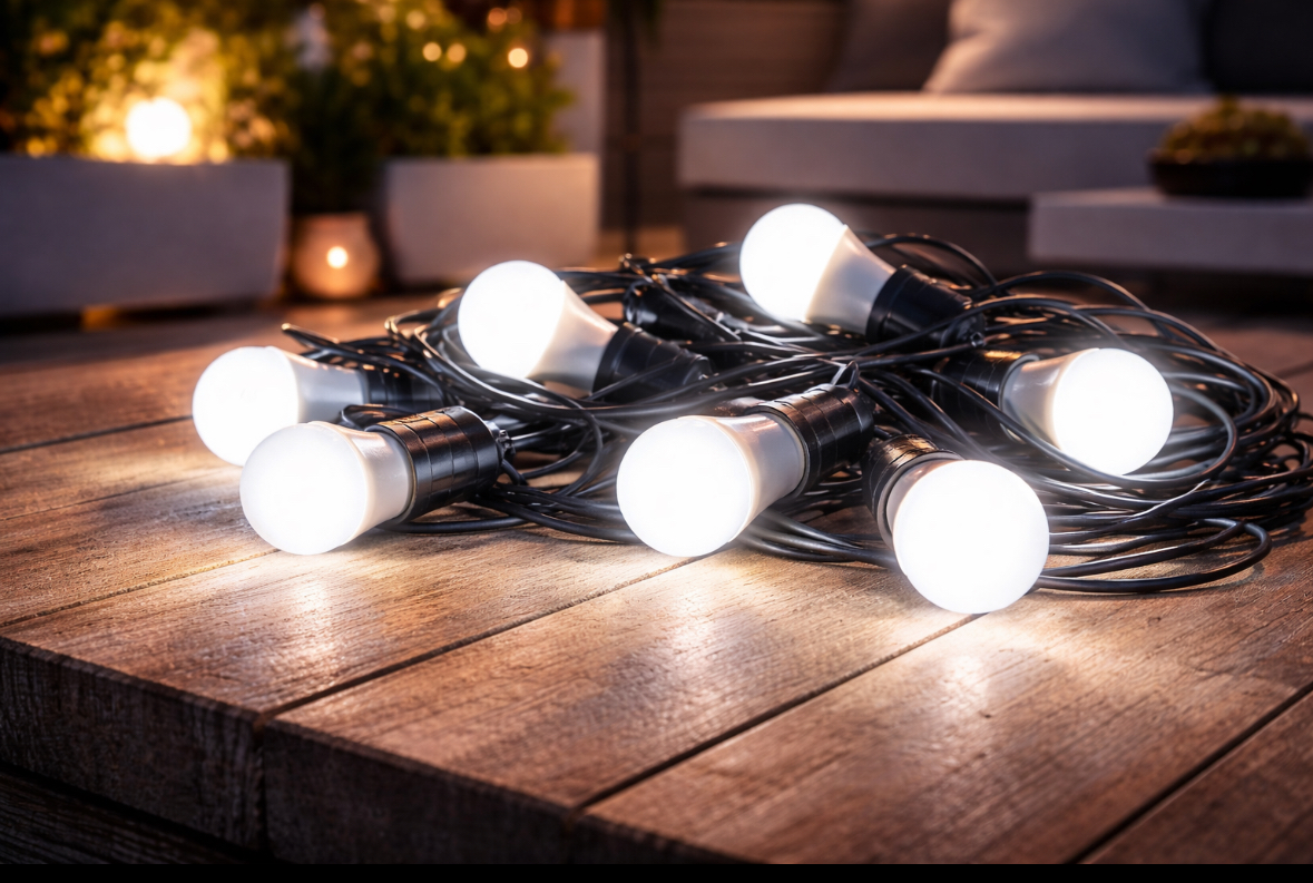 Guirnalda de luces con foco